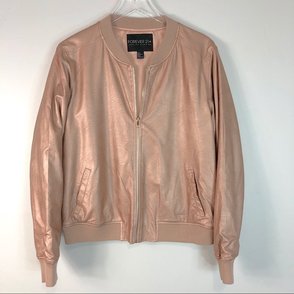 Forever 21 Rise Gold Bomber Jacket